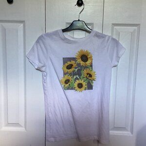 Aeropostale White Sunflower T-Shirt